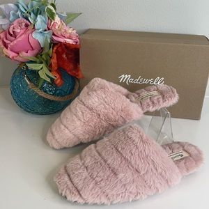 Madewell Recycled Faux Fur Quilted Scuff Slippers